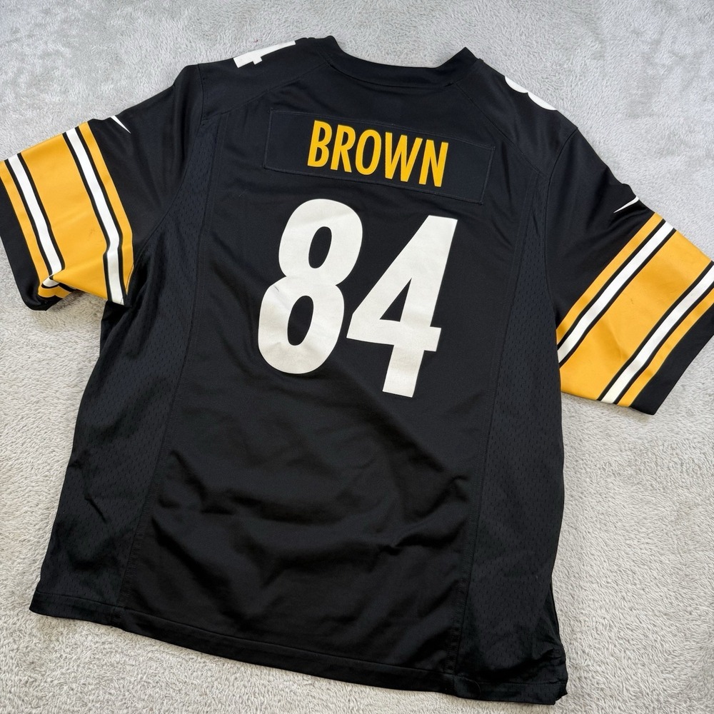 Pittsburgh Steelers Antonio Brown Jersey Mens 2XL Nike #84 Black On Field NFL